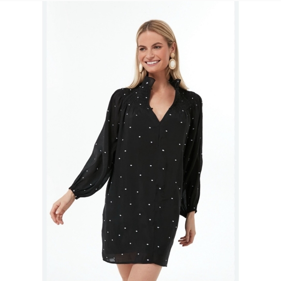 Tuckernuck Pomander Place | Polka Dot Taylor Dress Black White Small - Picture 2 of 15
